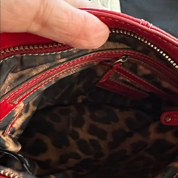 B. Makowsky  Red Leather Crossbody Bag - Picture 14 of 15